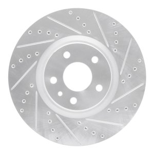 Ford Fusion Brake Rotor (1) - Front Right - R1 Concepts - Drilled & Slotted - Silver - `13-`20 Ford Fusion Brake Rotor (1) - Front Right - R1 Concepts - Drilled & Slotted - Silver - `13-`20